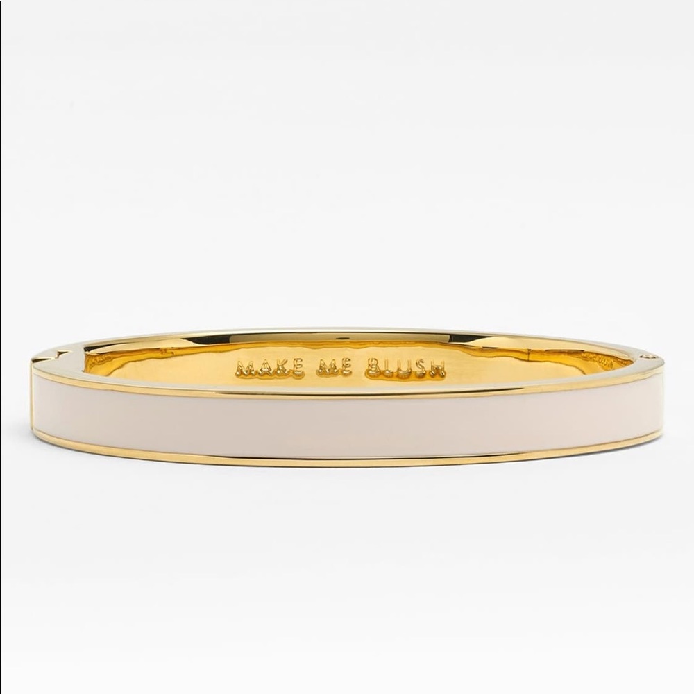Kate Spade light pink and gold bangle bracelet